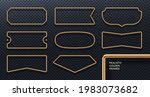 set of realistic golden metal... | Shutterstock .eps vector #1983073682