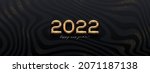 2022 new year golden logo on... | Shutterstock .eps vector #2071187138