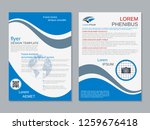 modern business two sided flyer ... | Shutterstock .eps vector #1259676418