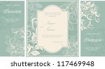 wedding invitation cards with... | Shutterstock .eps vector #117469948