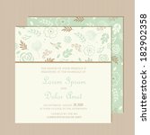 wedding invitation or... | Shutterstock .eps vector #182902358