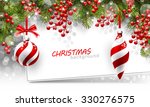 christmas background with fir... | Shutterstock .eps vector #330276575