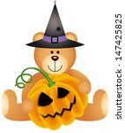 halloween teddy bear with... | Shutterstock .eps vector #147425825