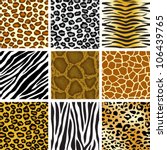 animal skin seamless pattern set | Shutterstock .eps vector #106439765