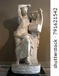 Small photo of TURKEY - MAY 07 , 2007 : APOLLON (Apollo) is the god of music, arts and poetry in mythology .He was depicted as a handsome, beardless youth with long hair in Istanbul Archaeology Museums, Istanbul