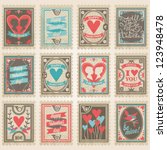 Vector Postage Stamps Set....