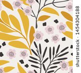 seamless vector floral pattern. ... | Shutterstock .eps vector #1454304188