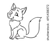 fox outline image free vector image in ai and eps format creative commons license fox outline image free vector image