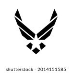 Usa U.S. Air Force Logo Sign Symbol. Tiangle abstract geometric composition design template