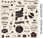 set of party icons. vector... | Shutterstock .eps vector #225331492