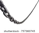 metal alloy steel chains for industrial use, very strong and hard for heavy load, isolated with clipping path