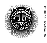 black and white geometric cat | Shutterstock .eps vector #2948108