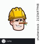 icon of a construction worker... | Shutterstock .eps vector #2125697948