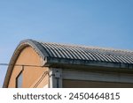 Curved industrial roof with...