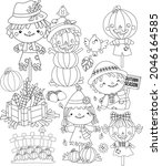 A Scarecrow Themed Coloring Page