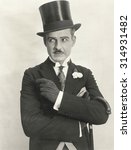 Small photo of Swanky gentleman in top hat