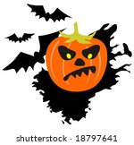 cartoon pumpkin on a white... | Shutterstock . vector #18797641