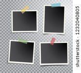 four blank photos isolated with ... | Shutterstock .eps vector #1232040805