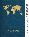 Vector Blue Leather Passport...