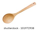 Russian Wooden Spoon isolated on white background