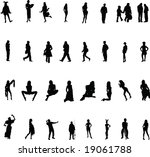 silhouettes. | Shutterstock . vector #19061788