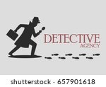Silhouette Of Detective Agency. ...