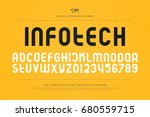 set of stylized alphabet... | Shutterstock .eps vector #680559715