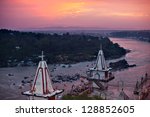 View Of Ganges River And Hindu...