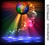sparkling disco ball. night... | Shutterstock .eps vector #299981678