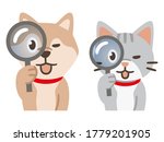 illustration of a dog and cat... | Shutterstock .eps vector #1779201905