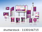 purple outdoor advertising... | Shutterstock .eps vector #1130146715