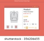 website flowcharts  product page | Shutterstock .eps vector #356206655
