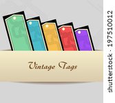 a set of  vector vintage tag | Shutterstock .eps vector #197510012