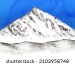 watercolor winter mountains.... | Shutterstock . vector #2103958748