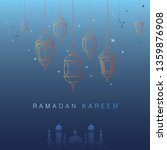 ramadan lantern.traditional... | Shutterstock .eps vector #1359876908