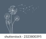 white dandelion wall decal flow ...