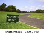 Golf Cart Path And Sign