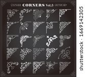 vintage design elements corners ... | Shutterstock .eps vector #1669142305