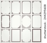 decorative vintage frames and... | Shutterstock .eps vector #244295608