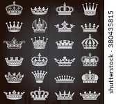set of crown heraldic... | Shutterstock .eps vector #380435815