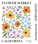 flower market poster with... | Shutterstock .eps vector #2089168192