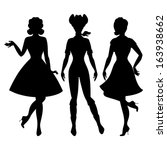 Silhouettes Of Beautiful Pin Up ...