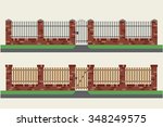 Brick Fences With Wooden And...