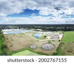 Small photo of aerial panoramic view of Desborough Island Water Works treatment plant in shepperton uk