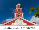 Famous Red Clock Tower On The...