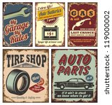 Vintage Car Service Metal Signs ...