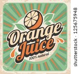 Orange Juice Retro Poster....