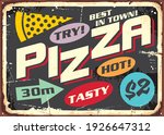 retro pizza sign with colorful... | Shutterstock .eps vector #1926647312