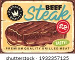 beef steak vintage sign post... | Shutterstock .eps vector #1932357125
