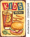 kids menu advertisement with... | Shutterstock .eps vector #2103451145